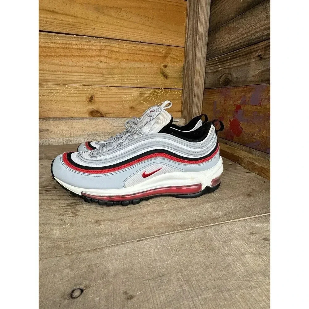NIKE Big Kids Youth 7y Air Max 97 GS Sneaker 921522 020 Wolf Grey University Red